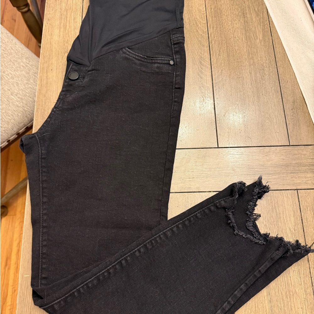 Pink Blush Maternity Ankle Jeans